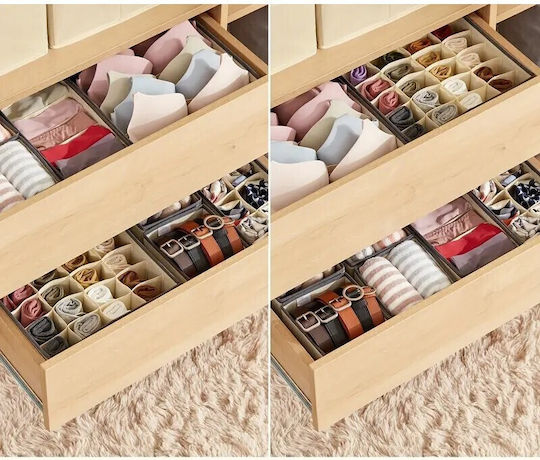 Alista Home Husă De Depozitare Din Plastic Pentru Șosete / Cravate Bej 32x16x10cm