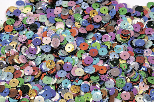 312759 Mehrfarbige Pailletten 6 mm 10 g