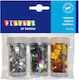 531693 Goldene Silberne Bunte Herzchen Pailletten 3x12 g