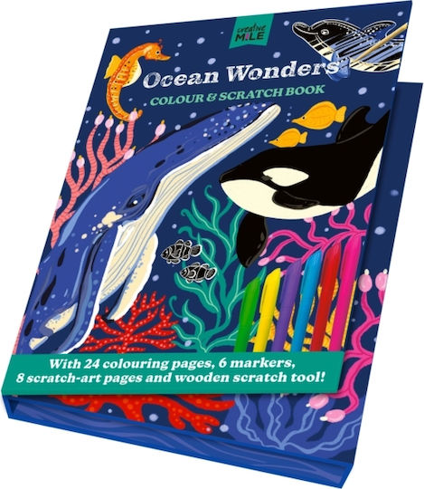 Ocean Wonders Colour And Scratch Book - Five Mile - Hardback