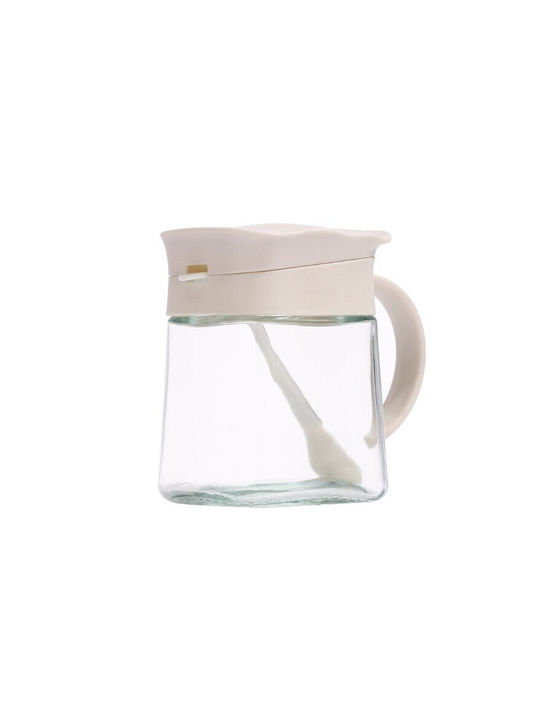 Alista Home Vază Pentru Zahăr Cu Capac Din Sticlă Albă 180ml