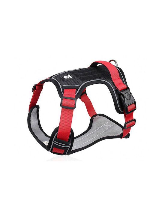 Duomm Dog Harness No Pull Medium 44-54cm Neck 46-63cm Chest Red