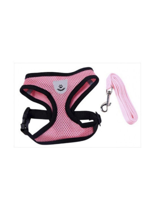 Value Imports Σαμαράκι Σκύλου Paw Λουρί Large 28cm Λαιμος 35-45cm Στηθος Ροζ