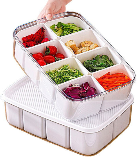 Alista Home Cutie De Prânz Din Plastic Albă Cu Compartimente 29x20cm