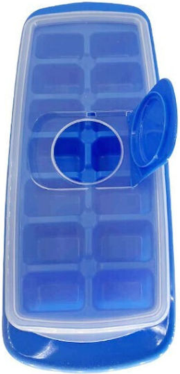 Alista Home Formă Pentru Cuburi de Gheață Plastică cu Capac Albastră 125158