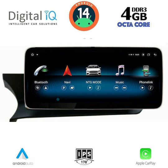 Digital IQ Ηχοσύστημα Αυτοκινήτου για Mercedes-Benz C Class 2012-2014 (Bluetooth/USB/WiFi/GPS/Apple-Carplay/Android-Auto) με Οθόνη Αφής 10.25"