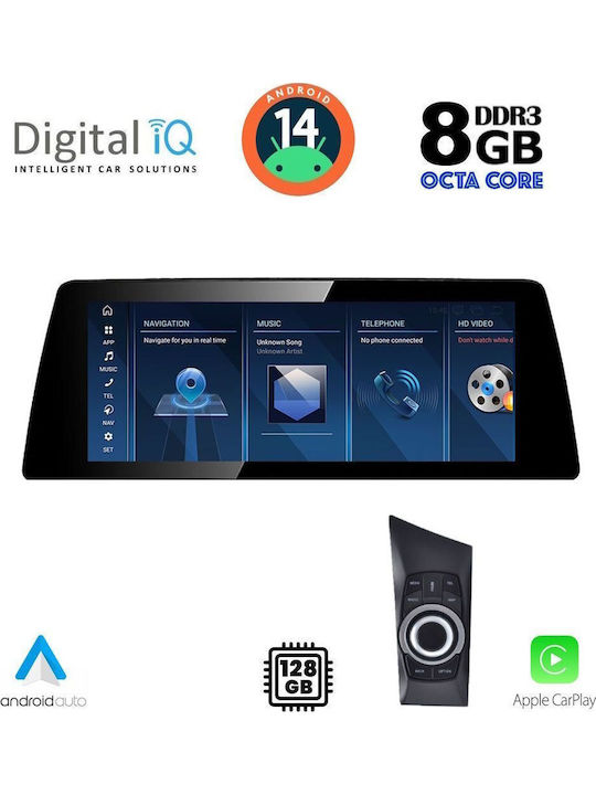 Digital IQ Car Audio System for BMW Series 1 2008-2011 Bluetooth USB WiFi GPS Apple CarPlay Android Auto with 10.25" Touch Screen