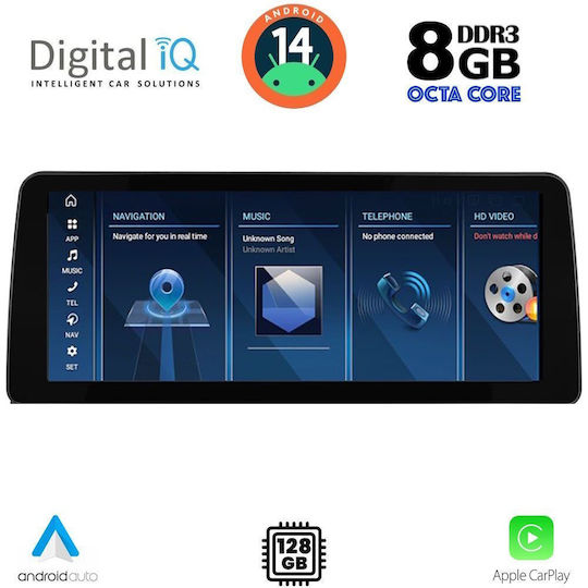 Digital IQ Ηχοσύστημα Αυτοκινήτου για BMW Σειρά 7 2013-2015 (Bluetooth/USB/WiFi/GPS/Apple-Carplay/Android-Auto) με Οθόνη Αφής 12.3"
