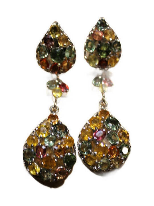 Long Sapphire Earrings Fancy Certificate