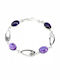 Silver Bracelet Natural Amethysts 2