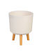 SGTT Plastic Flower Pot Whitewheat 37x37cm