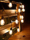 Alista Home Ghirlandă Luminoasă LED Etanșă IP44 10m cu 10 Becuri Alb Cald