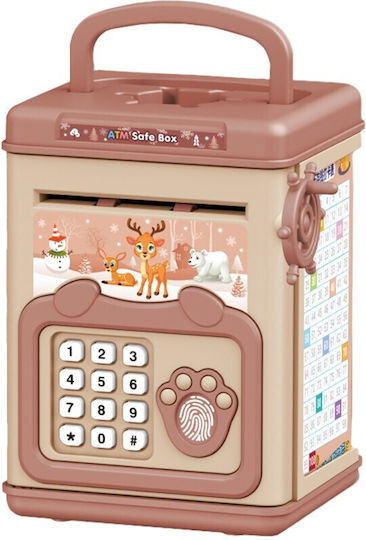 Kinder Sparbüchse Alista Home Smart Box Sparbüchse Soundeffekte ATM Typ Passwort Fingerabdruck Kunststoff 20 x 13,5 x 11,5 cm Rosa