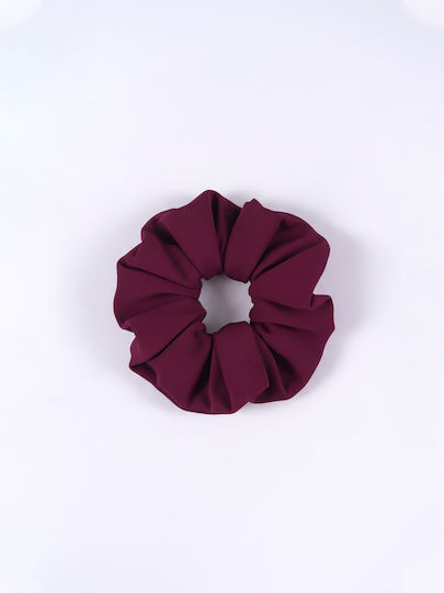 Scrunchie Λαστιχάκι Μαλλιών Ac124 Scrunchie Monochrome Μελιτζανί