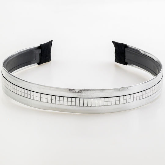 Chic Geometrische Stirnband Haar Stirnbänder Doppelte Reihen Strass & Anti-Rutsch Anwendung Silber