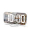 Alista Home Tabletop Digital LED Clock Plastic With Alarm Clock White 116280