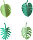 Set 4 Refrigerator Magnets Alista Home Leaf Model Made Abs Magnet Green