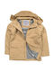 Kids Casual Short Jacket with Hood Desert Beige