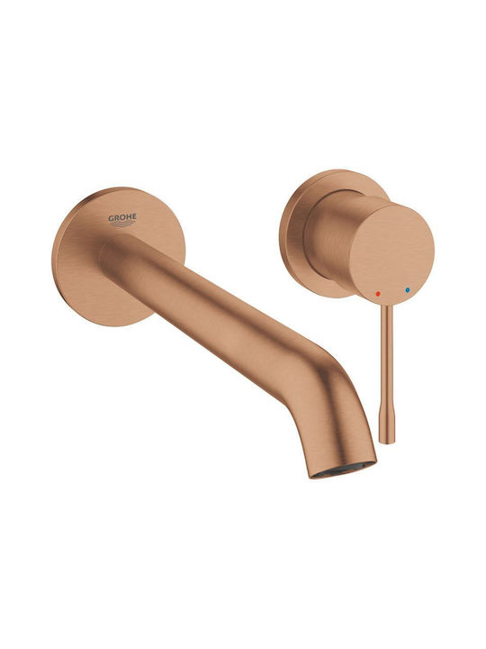 Grohe Σετ Μίκτης & Στόμιο Εντοιχισμού για Νιπτήρα Χάλκινο