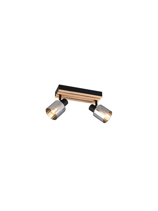 Trio Lighting Doppel Decken- und Wandleuchte in Schwarz Farbe