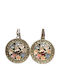 925 Earrings Ladybug Flower Italian Silver Enamel Hoops 3