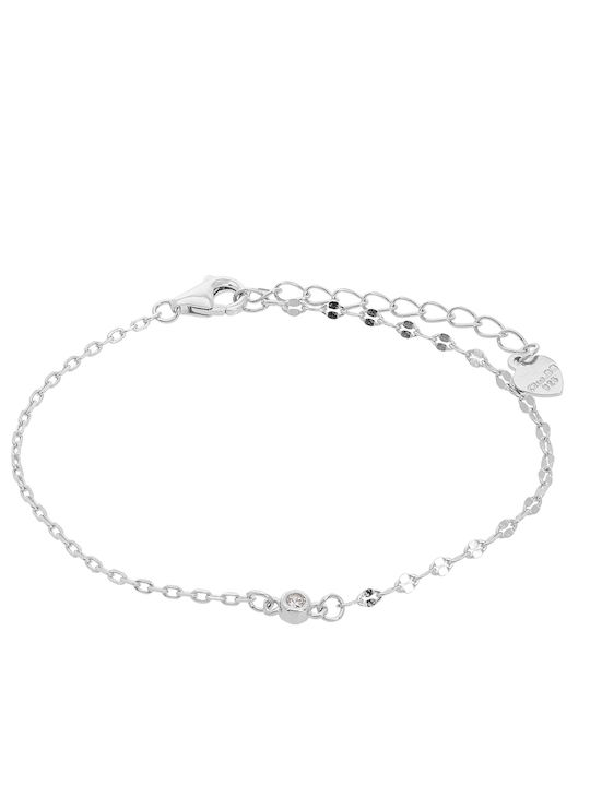 Prince Silvero Women's Silver Chain Bracelet wi...