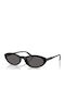 Vogue W44/87 Unisex Γυαλιά Ηλίου με Μαύρο Κοκκάλινο Σκελετό και Μαύρο Φακό