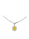 925 Necklace Zircon Silver Yellow Natural Sapphire