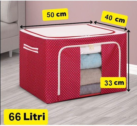 Alista Home Husă Textilă de Depozitare pentru Pătură/Duvet / Haine în Culoare Roșie 50x40x33cm