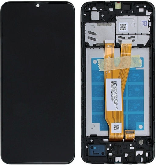 Samsung Galaxy A03 Core A032f Ersatzbildschirm mit Rahmen Schwarz Service Pack