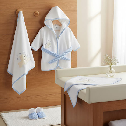 Nansydimo Baby Bathrobe Set with Hooded Towels