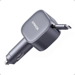 Anker Φορτιστής Αυτοκινήτου με Θύρα 1xType-C και Καλώδιο Type-C