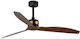 Faro Barcelona Copper Fan M TUYA Deckenventilator 128cm Schwarz/Walnuss