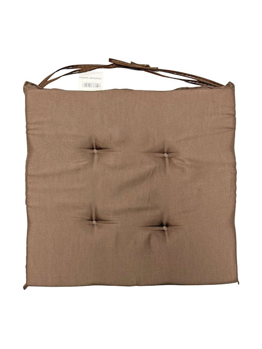Mega Bazaar Garden Chair Cushion Brown Chocolate 38x40cm