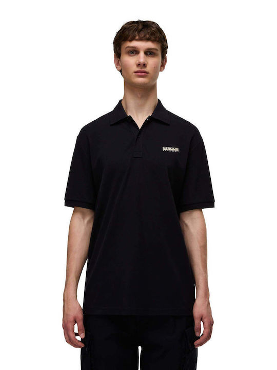 Napapijri Box Polo Short Sleeve Black Blouse