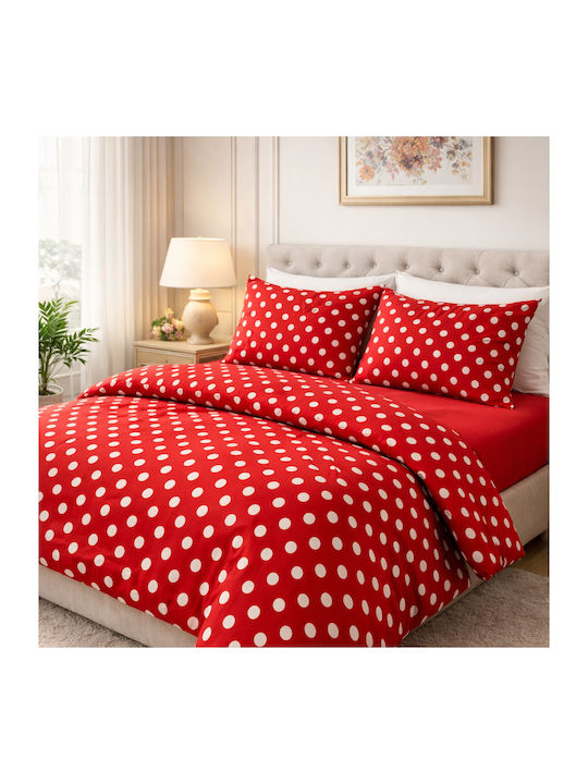 Подредба Чаршафи Кралица 240x260см Червени 4 Бройки