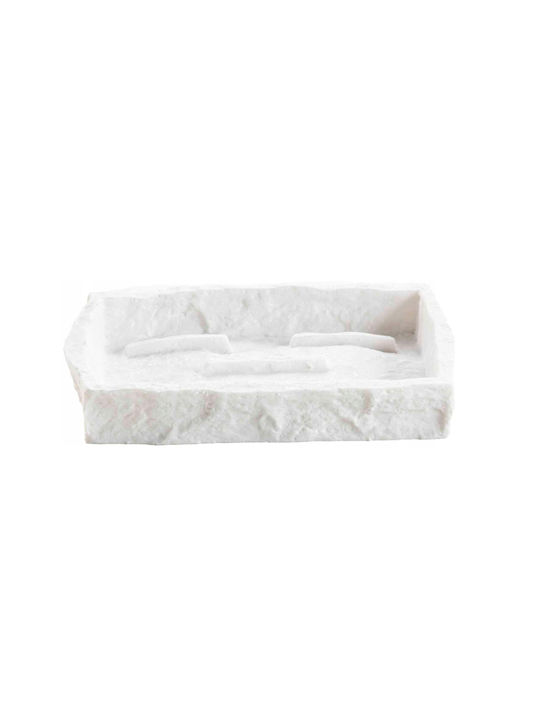 Douceur d'Intérieur Soap Dish Made of White Resin 3574388022512