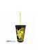 Pokemon Glass Cup with Straw 470ml