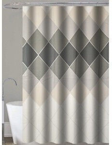 Κουρτίνα Μπάνιου Υφασμάτινη 180x200cm Grey