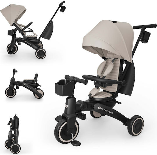 Kinderkraft Jazz 3 Convertible with Parental Handle 5 in 1 for 9 Months Beige