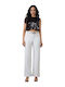 High Rise Women's Jean Pants in Relaxed Fit Gray
