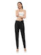Women's Fabric Trousers in Slim Fit Black