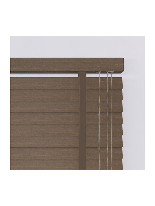 Elite Blinds 805214 Wooden Blinds in Brown Color Width 100cm Height 100cm