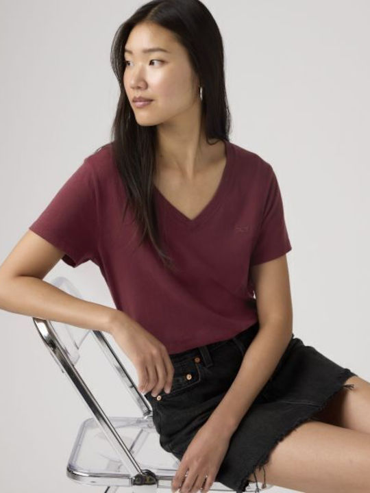Levi's Γυναικείο T-shirt Μπορντό