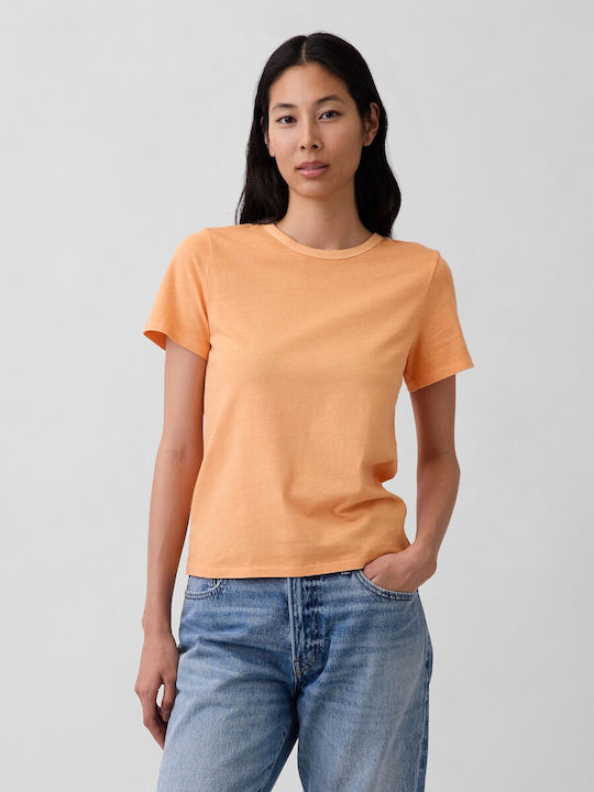 Women's Cotton Crop Top Tangerine Orange