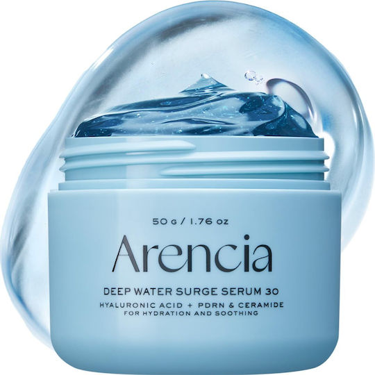 Arencia Deep Water Surge Serum 30 Soothing Face Serum with Peptides & Panthenol for Detoxifying & Brightening 50gr