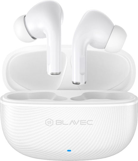 Blavec BW-02 In-Ear Bluetooth Kopfhörer mit Schweißbeständigkeit und Ladekoffer Weiß