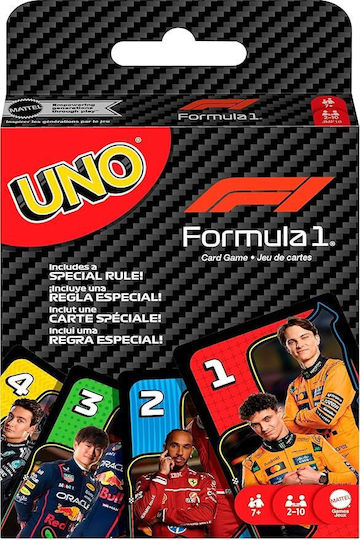 Επιτραπέζιο Παιχνίδι Uno Formula 1 για 2-10 Παίκτες 7+ Ετών (EN) Mattel