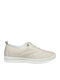 Leather Women's Moccasins In Beige Colour