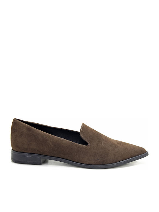 Zizel Δερμάτινα Γυναικεία Loafers σε Καφέ Χρώμα